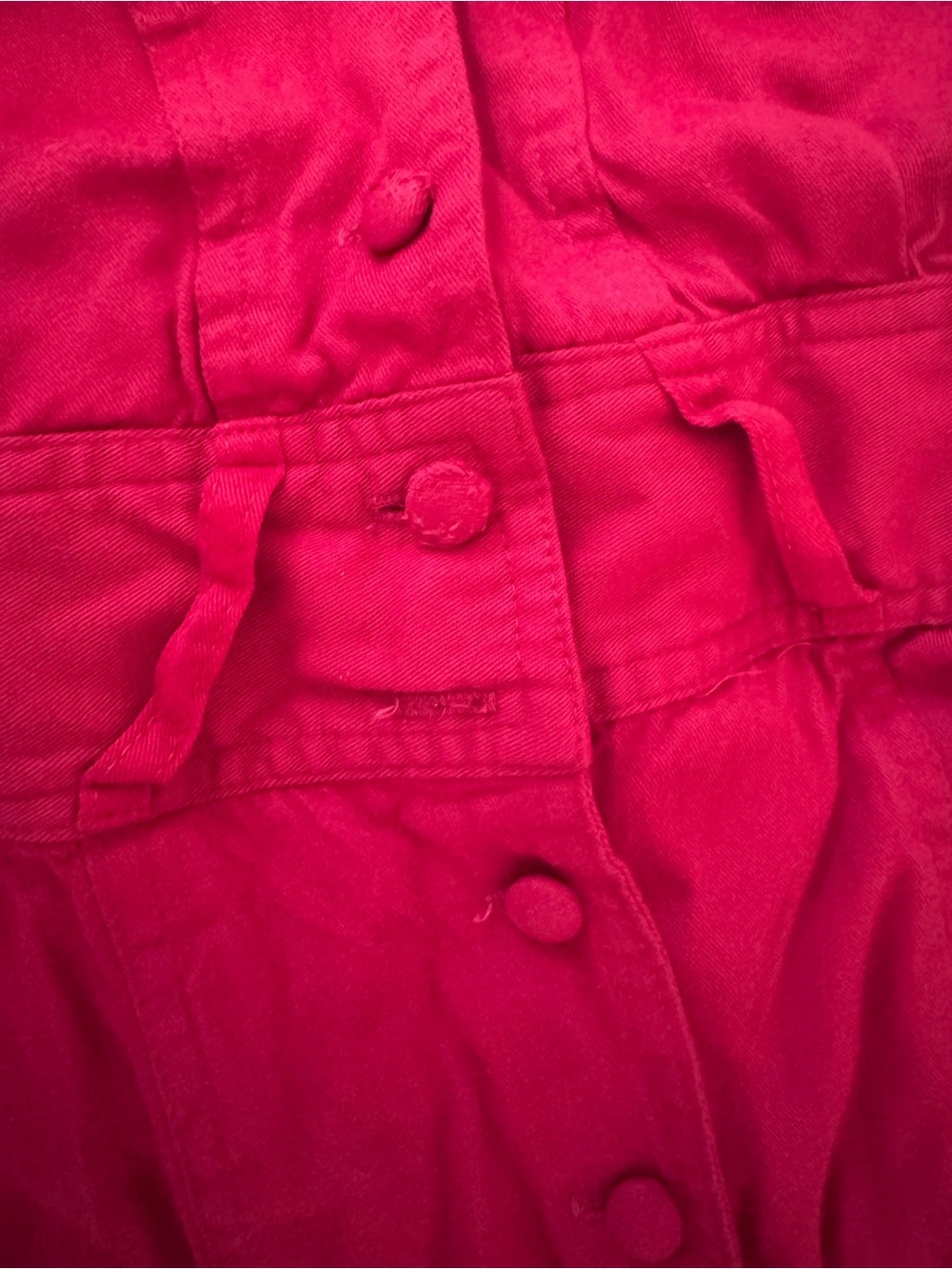 Button-Front Maxi Dress in Raspberry Red - Picture 6 of 7
